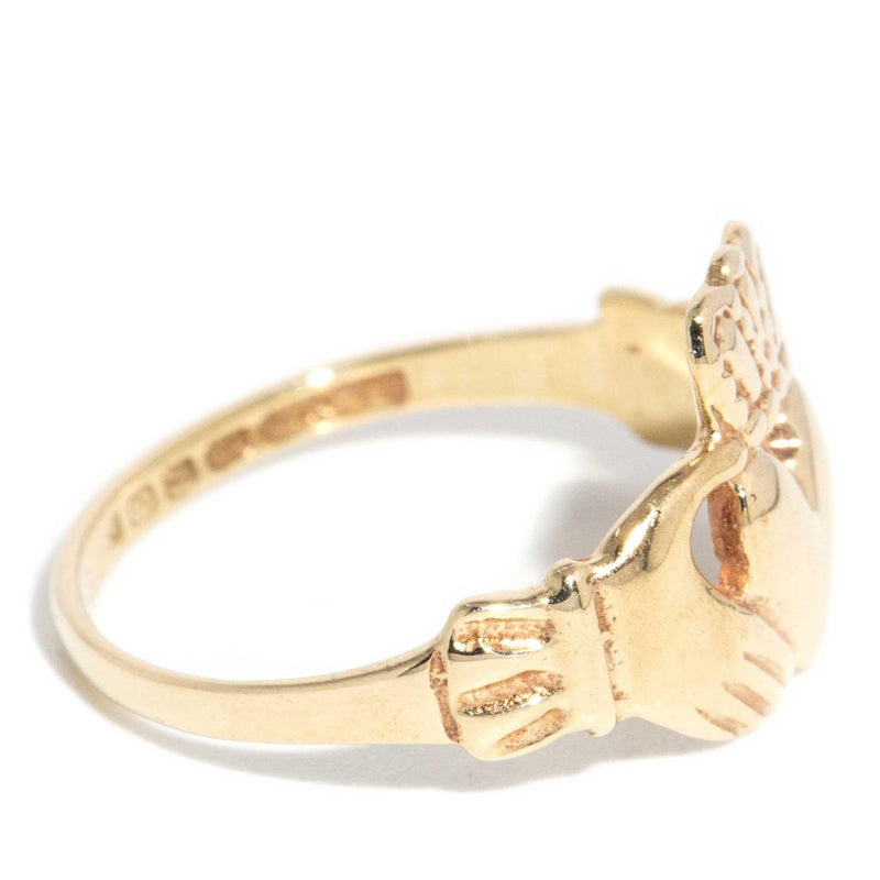 Palmer 1980s Claddagh Ring 9ct Gold