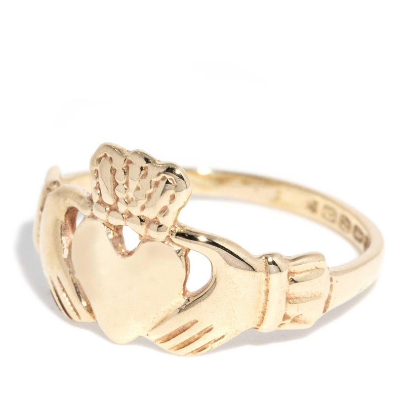 Palmer 1980s Claddagh Ring 9ct Gold