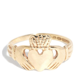 Palmer 1980s Claddagh Ring 9ct Gold