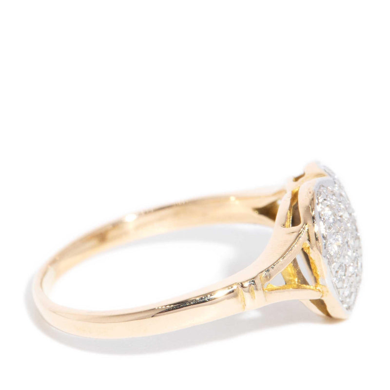 Eastley 1980s Heart Diamond Ring 18ct Gold