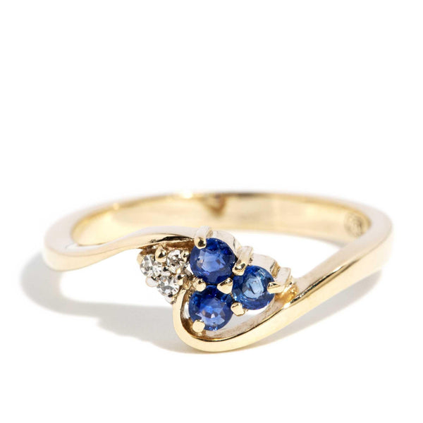 Pepper 1980s Sapphire & Diamond Ring 9ct