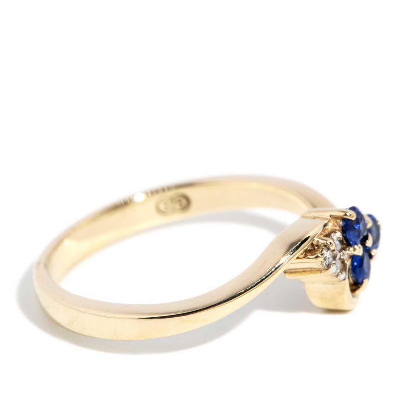 Pepper 1980s Sapphire & Diamond Ring 9ct