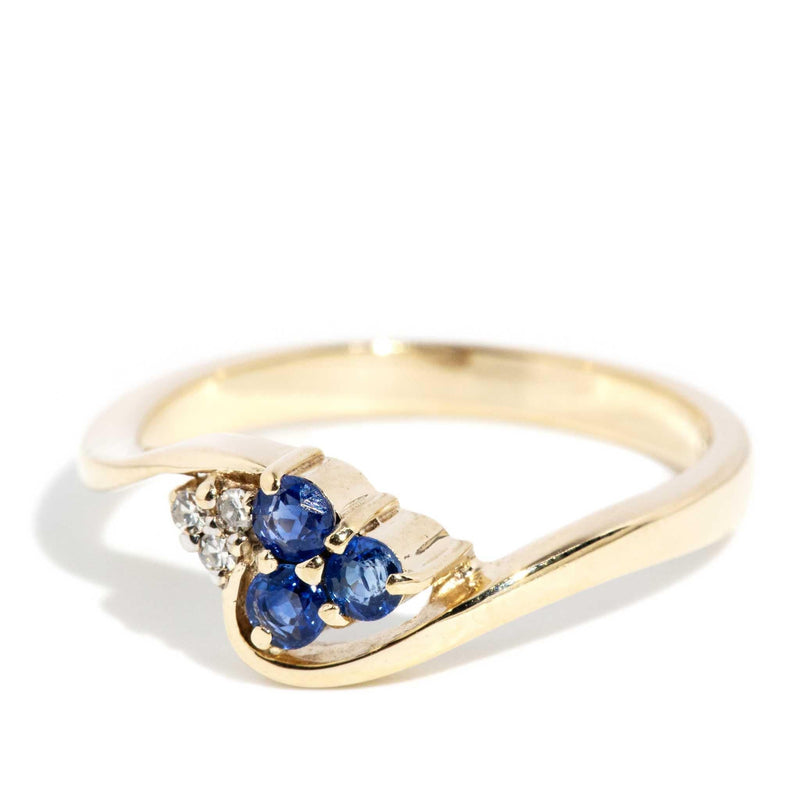 Pepper 1980s Sapphire & Diamond Ring 9ct