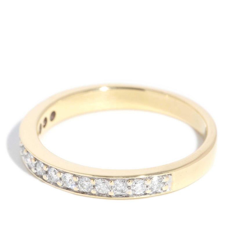 Belle 1990s Diamond Set Band 18ct Yellow Gold