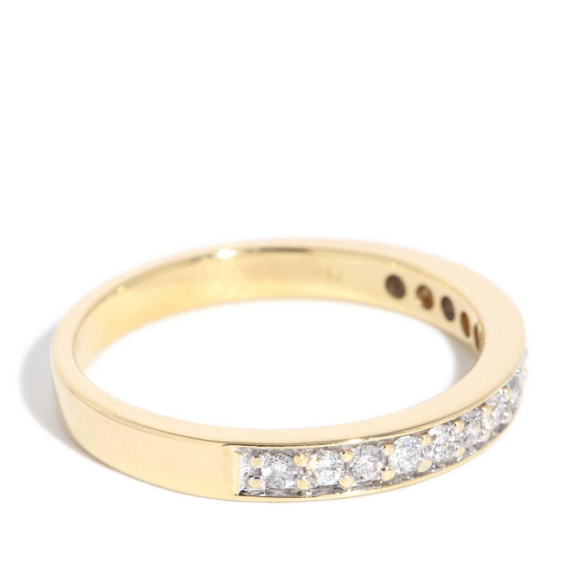 Belle 1990s Diamond Set Band 18ct Yellow Gold