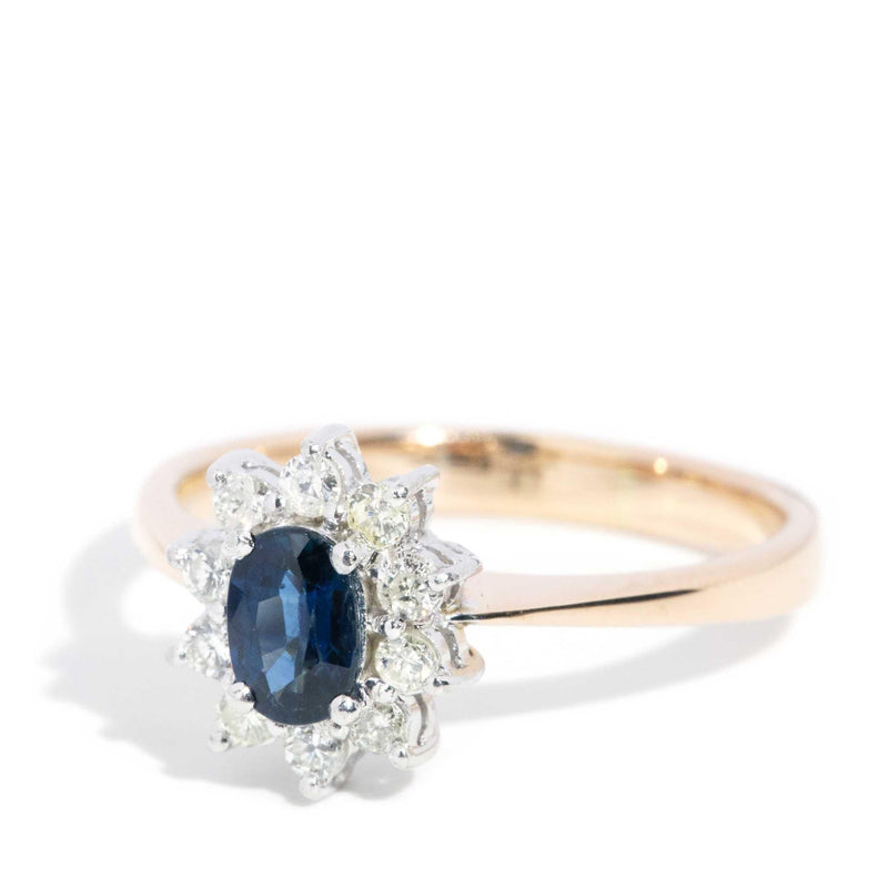 Vivi 1990s Sapphire & Diamond Ring 14ct Gold