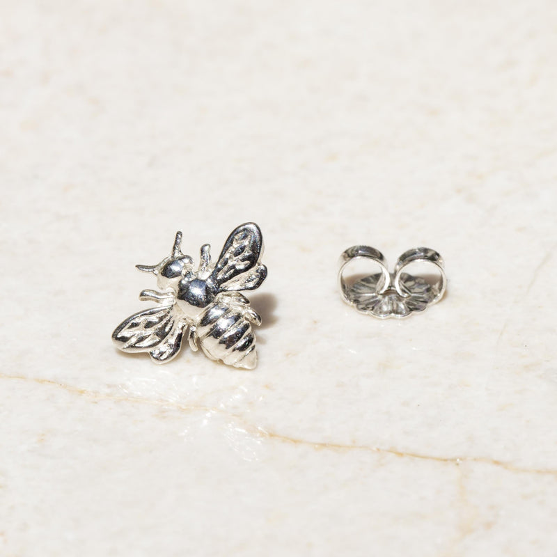 Wayfarer Bee Stud Earrings Sterling Silver