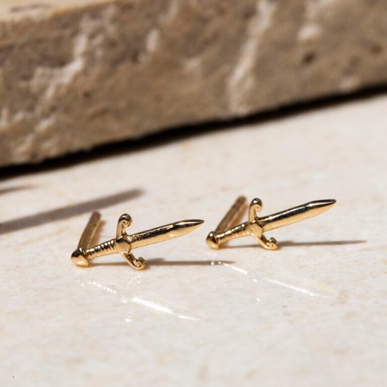 Wayfarer Dagger Stud Earrings - Eros Collection Earrings Imperial Jewellery 