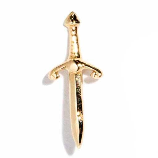 Wayfarer Dagger Stud Earrings - Eros Collection Earrings Imperial Jewellery 9K Yellow Gold (Single) 