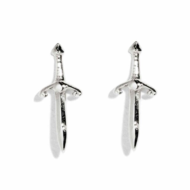 Wayfarer Dagger Stud Earrings - Eros Collection Earrings Imperial Jewellery Sterling Silver (Pair) 