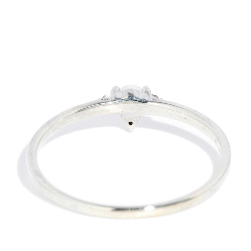 Zia Opal & Diamond Ring 10ct White Gold