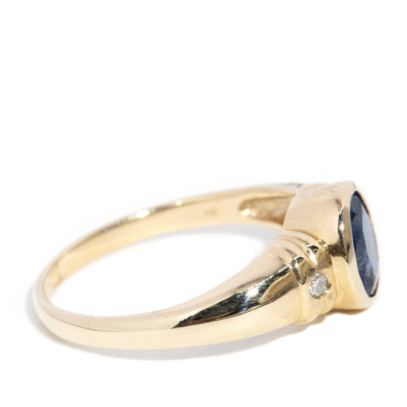 Zoey 1990s 1.00 Carat Sapphire & Diamond Ring 9ct