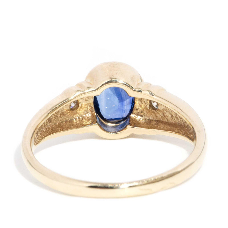 Zoey 1990s 1.00 Carat Sapphire & Diamond Ring 9ct