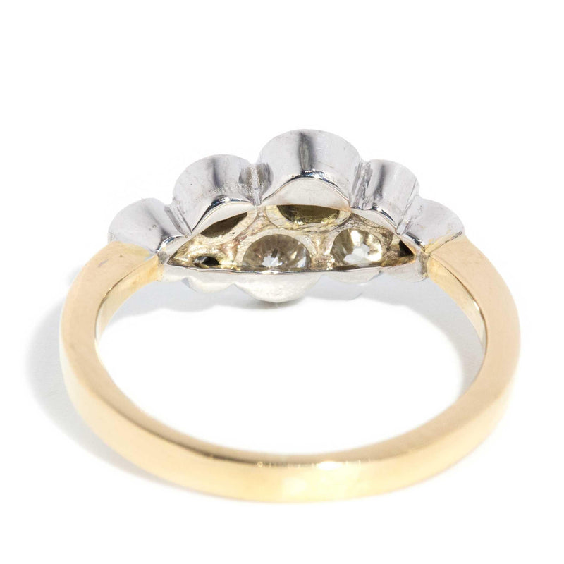 Zooey Bezel Diamond Cluster Ring 18ct Gold