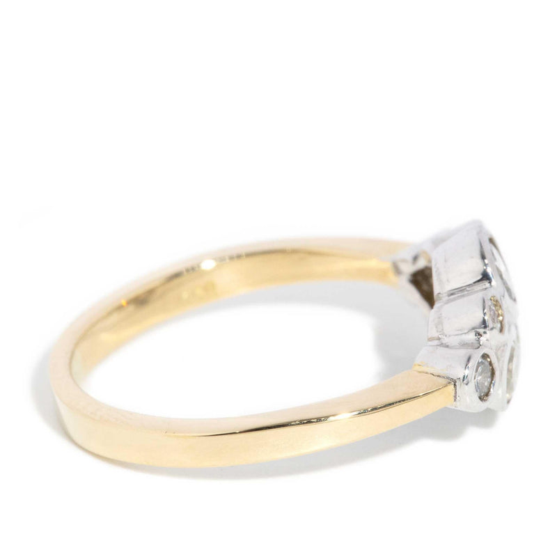 Zooey Bezel Diamond Cluster Ring 18ct Gold