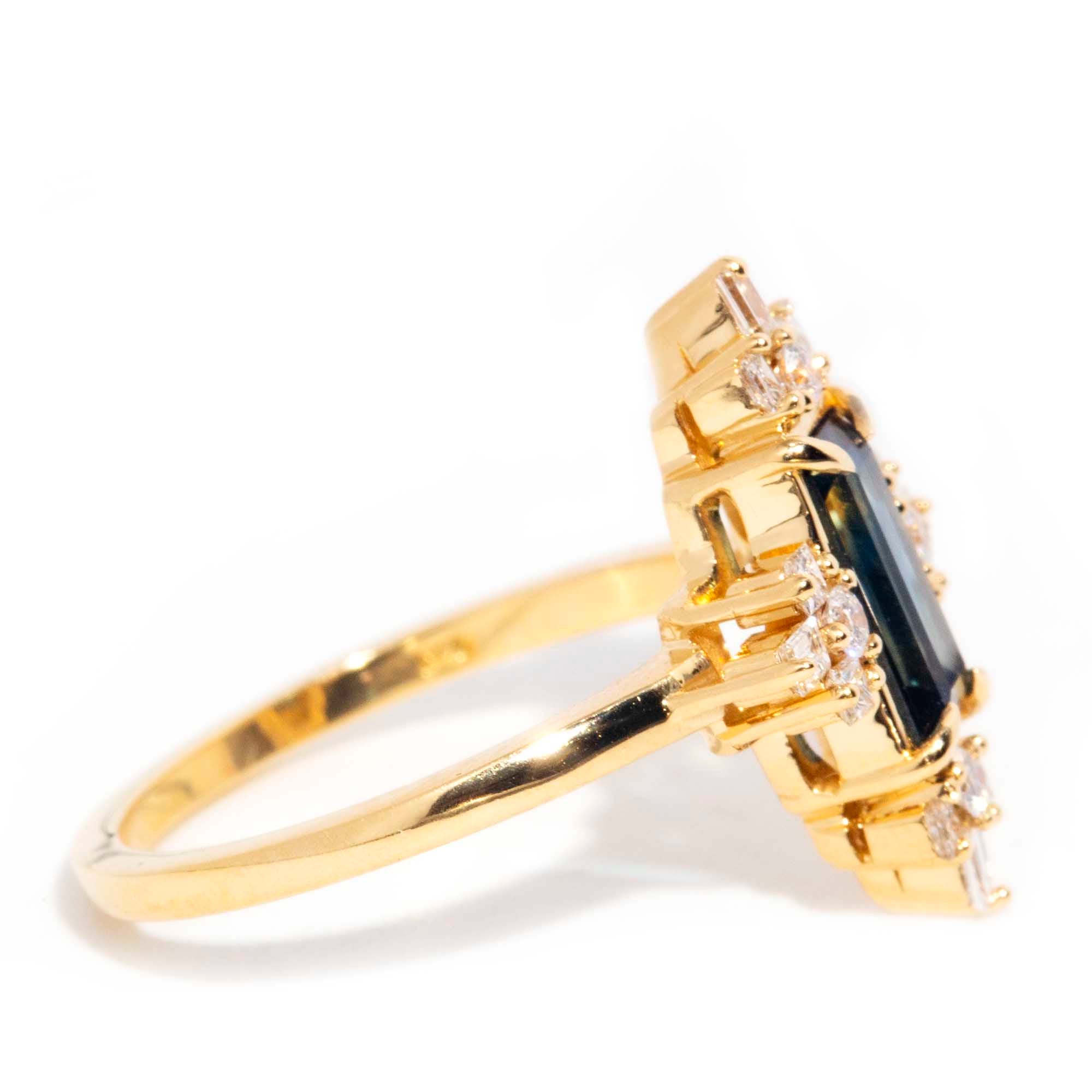Adora Blue Parti Sapphire Diamond Cluster Ring* OB Rings Imperial Jewellery 