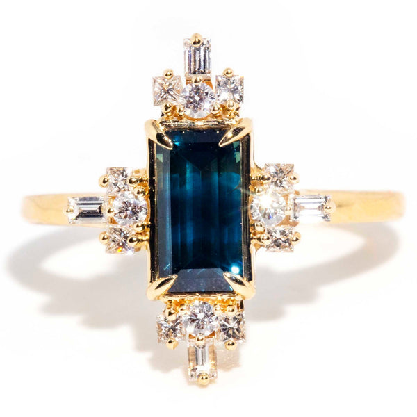 Adora Blue Parti Sapphire Diamond Cluster Ring* OB Rings Imperial Jewellery Imperial Jewellery - Hamilton 