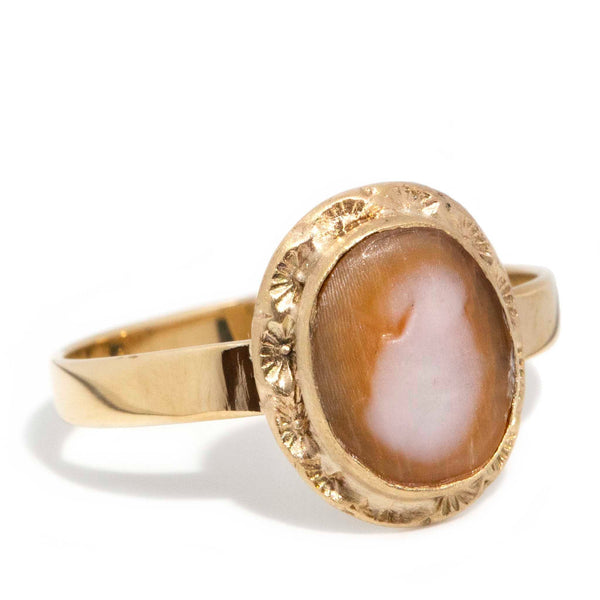 Cadence Circa 1950s 10ct Yellow Gold Cameo Ring WIP Rings Imperial Jewellery 