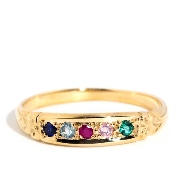 Celeste 9ct Gold Accent Stone Band Rings Imperial Jewellery 