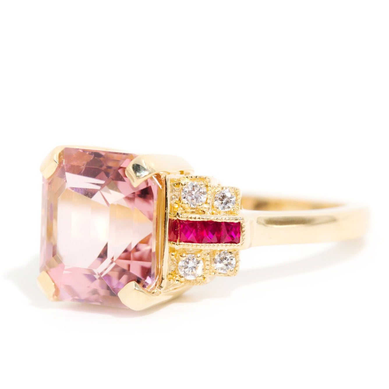 Dorothy xxxx Carat Pink Tourmaline & Spinel & Diamond Ring Rings Imperial Jewellery 