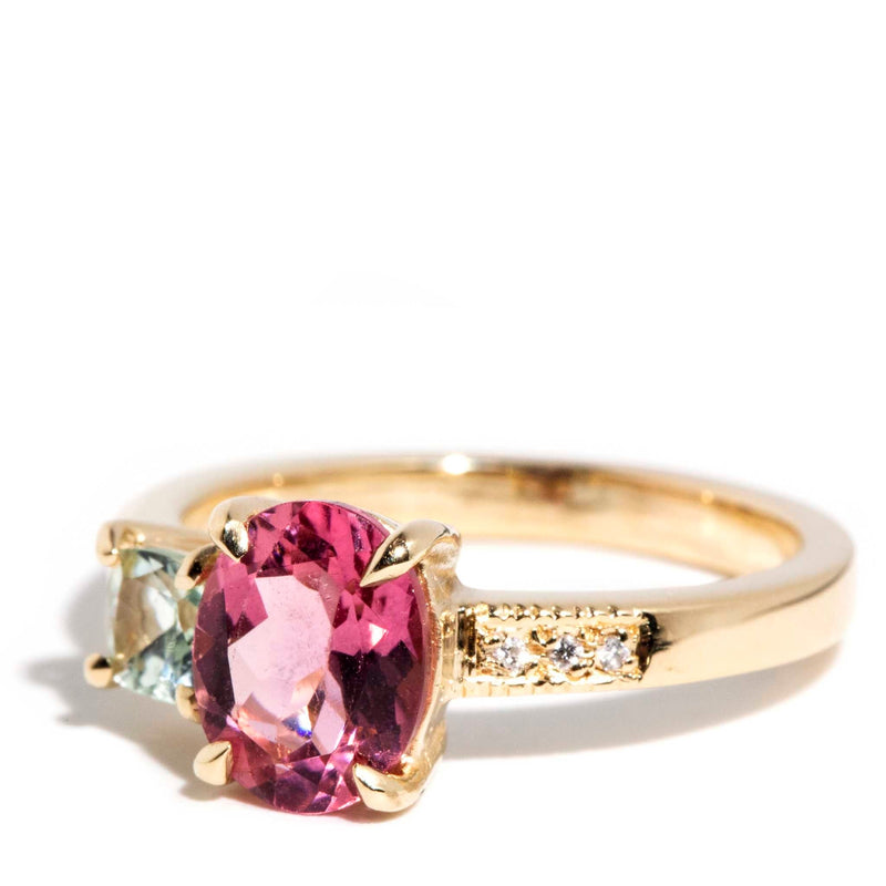 Eilonwy Tourmaline Spinel & Diamond Ring 14ct Gold* DRAFT Rings Imperial Jewellery 