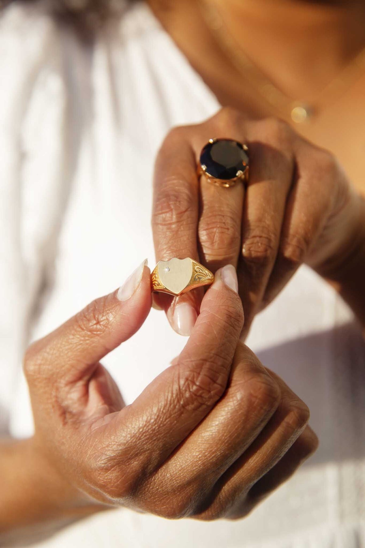 1960s store Retro 14 Carat Smoky Quartz Gold Ring