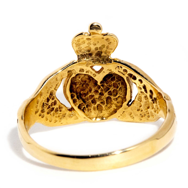 送料無料】ネックレス 9ct yellow gold claddagh ring size r