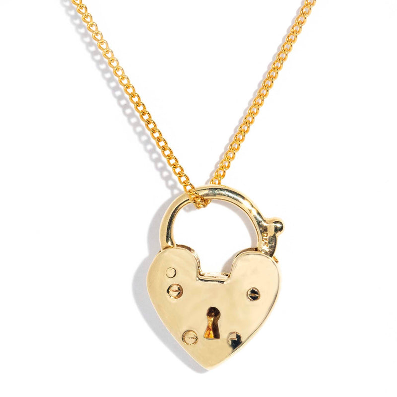 Bespoke Silver Heart Padlock Necklace 16-28