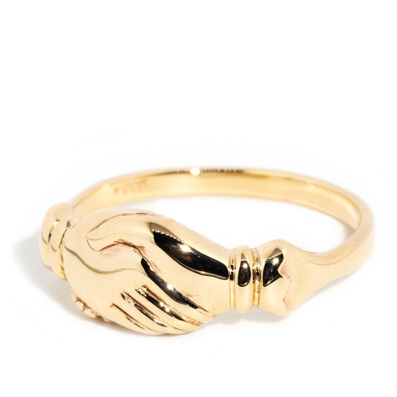 Clasped on sale hands ring