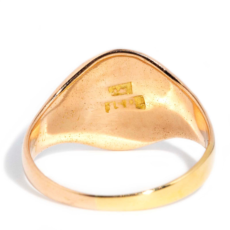 Samara Circa 1920s 14ct Rose Gold Signet Ring Rings Imperial Jewellery 