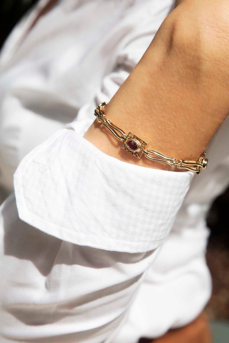 Paperclip Bracelet in 9ct Yellow Gold