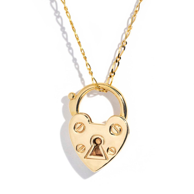 zoe 9ct gold heart shaped lock pendant lb ob pendantsnecklaces tiffany co